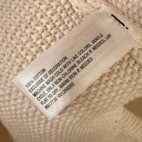 NEW Wild Fable Rosette Crochet Mini Dress Ivory 100% cotton - Picture 3 of 10